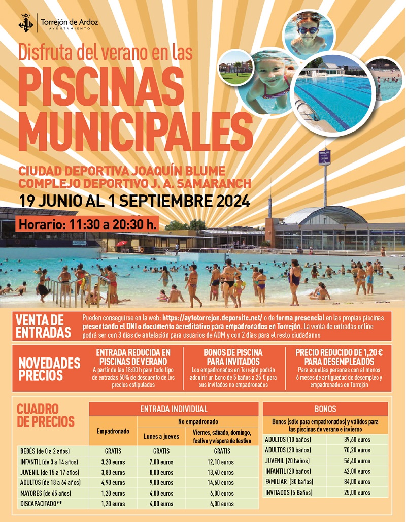Piscinas de verano 2024 Cartel Piscinas verano 2024 WEB