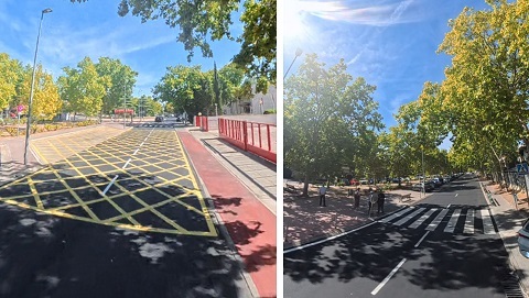 asfaltada avenida estaciones