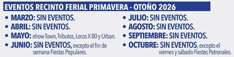 Eventos Recinto Ferial Torrejón de Ardoz 2026 eventos recinto ferial torrejon 2026