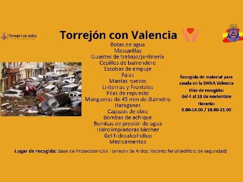material proteccion civil dana valencia