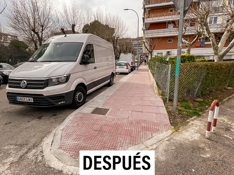 obras calle brujula despues